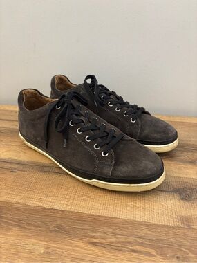 Allen Edmonds Porter Derby Sneaker Grey Suede Lace Up Shoe Men’s